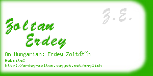 zoltan erdey business card